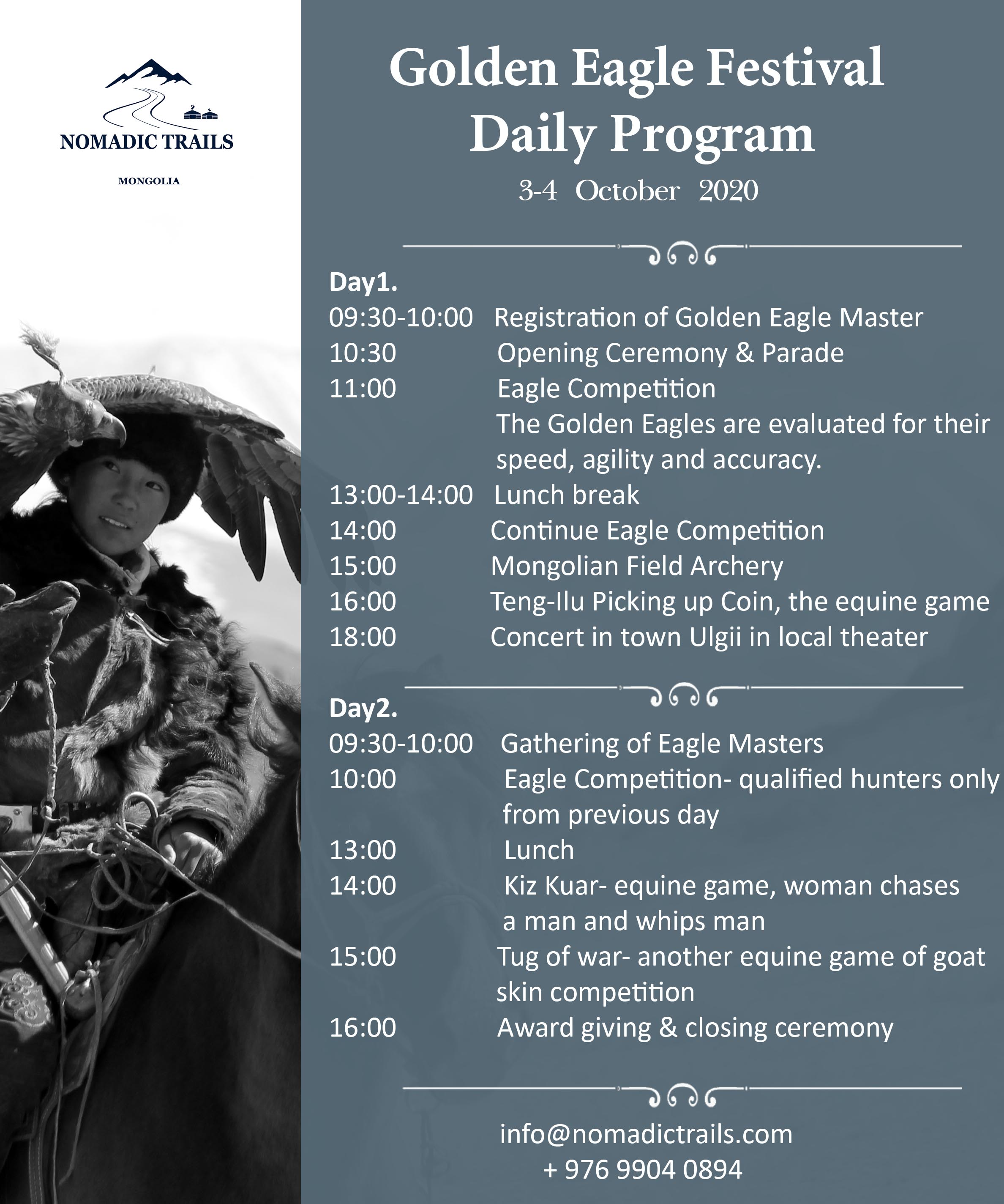 Golden Eagle Festival 2020 Main Festival Information