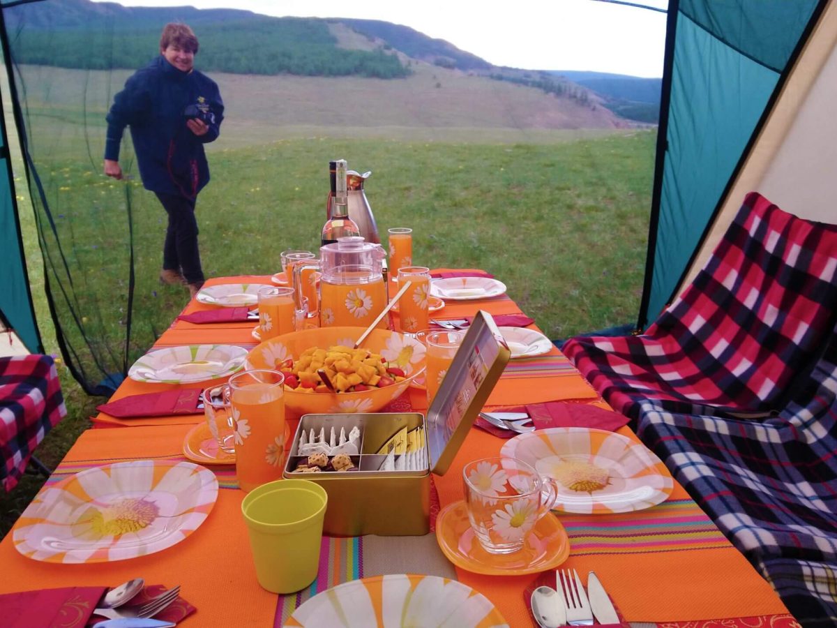 Expedition Food - restaurant tent of Nomadic Trails