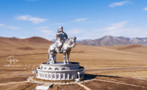 Genghis khan statue complex at Tsonjin Boldog
