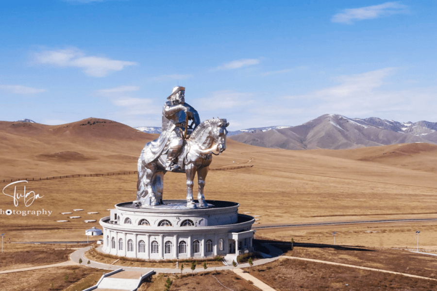 Genghis khan statue complex at Tsonjin Boldog