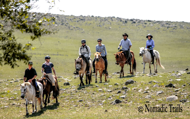 Horse riding with Nomadic Trails tour leader