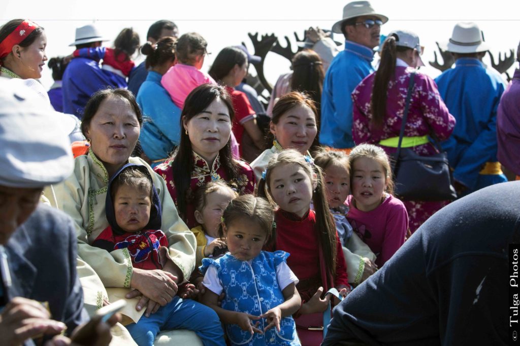 Local family ready to enjoy the event Reindeer Festival Mongolia