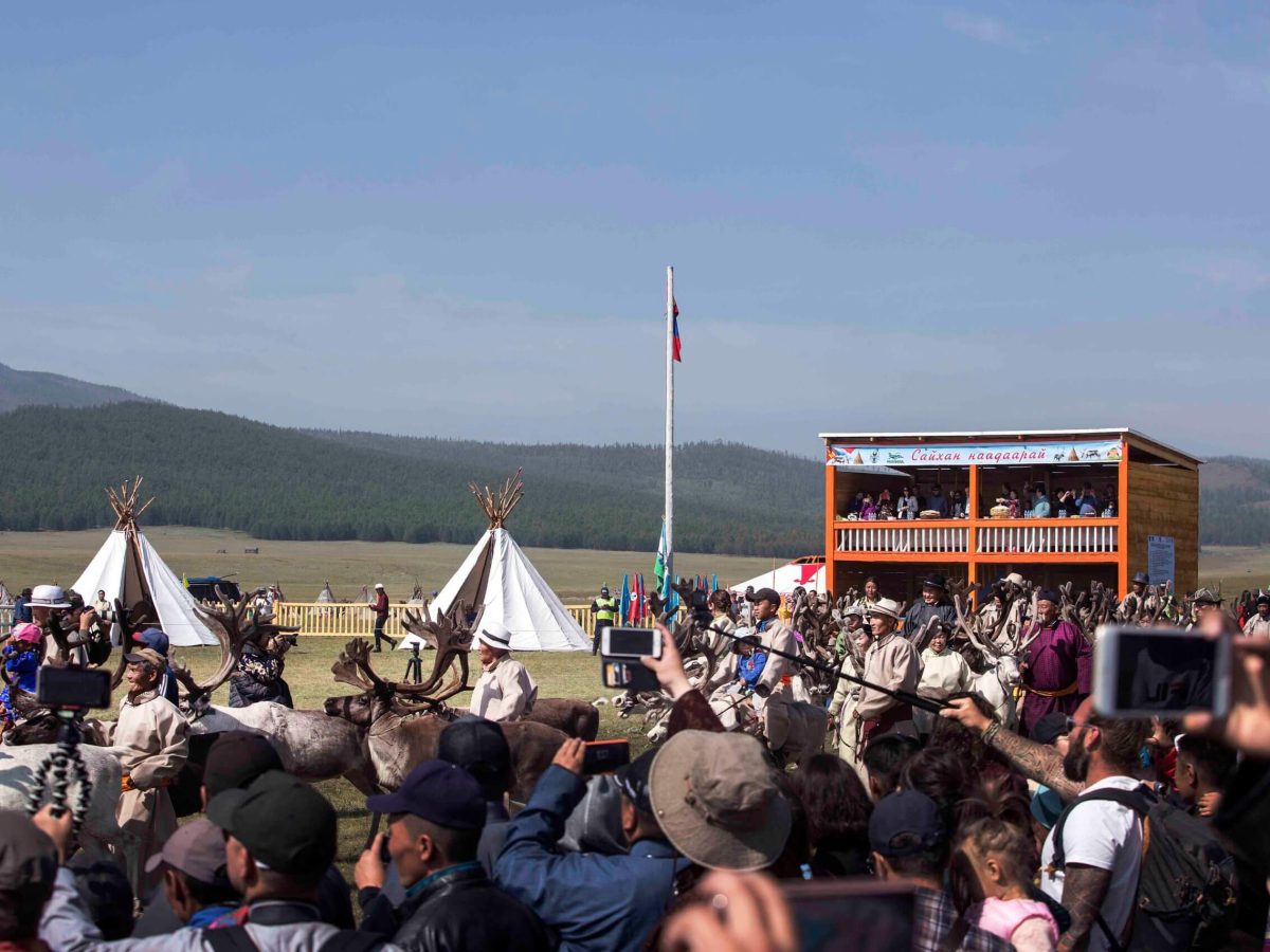 Reindeer Festival Site with local crowd