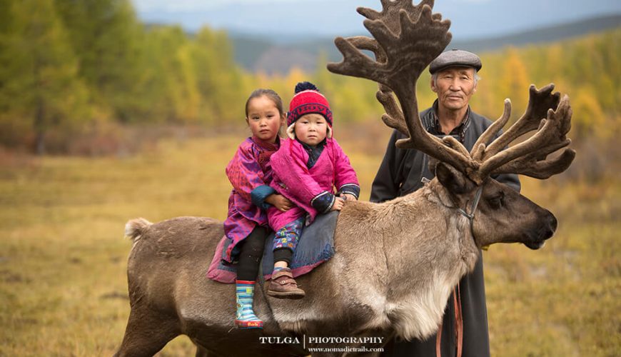 Grand kids with grandpa for blog the best reindeer herder photos