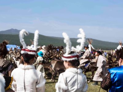 Reindeer girls in their costumes for the Festival