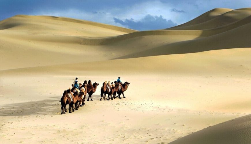 Gobi sand dunes of southern Mongolia