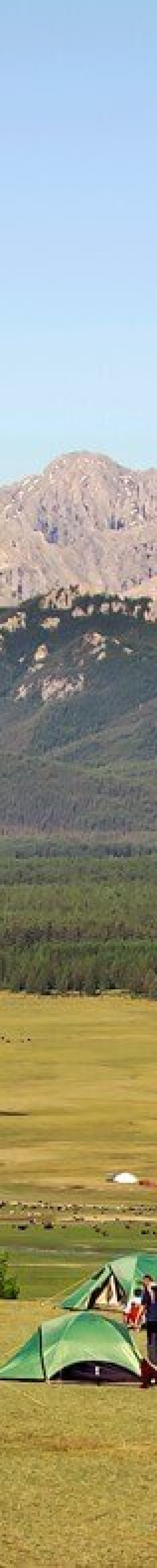 Camping with stunning mountainous scenery of Northern Mongolia