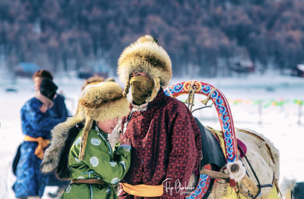 Couple at Ice Festival