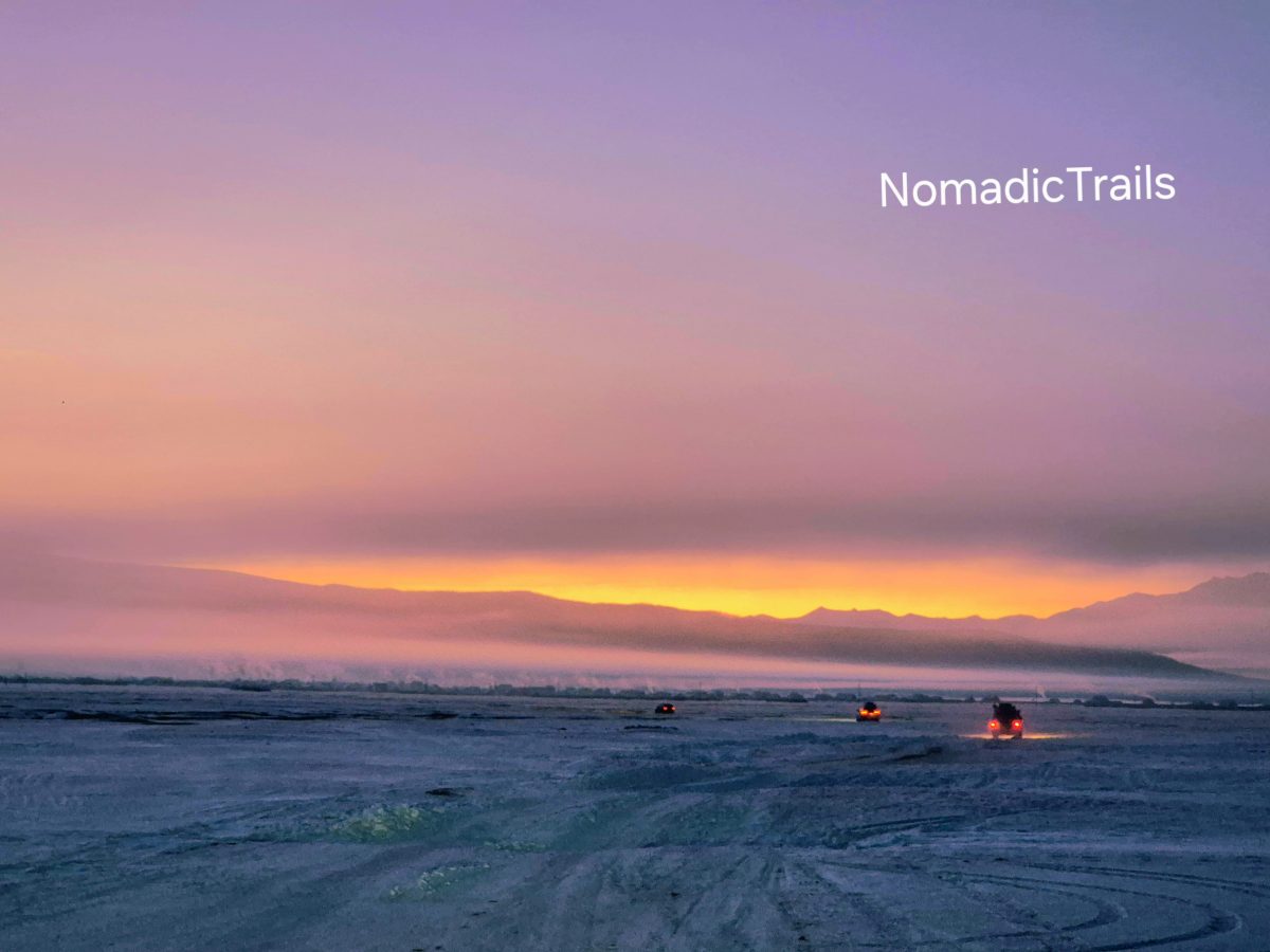 Winter driving in Mongolia