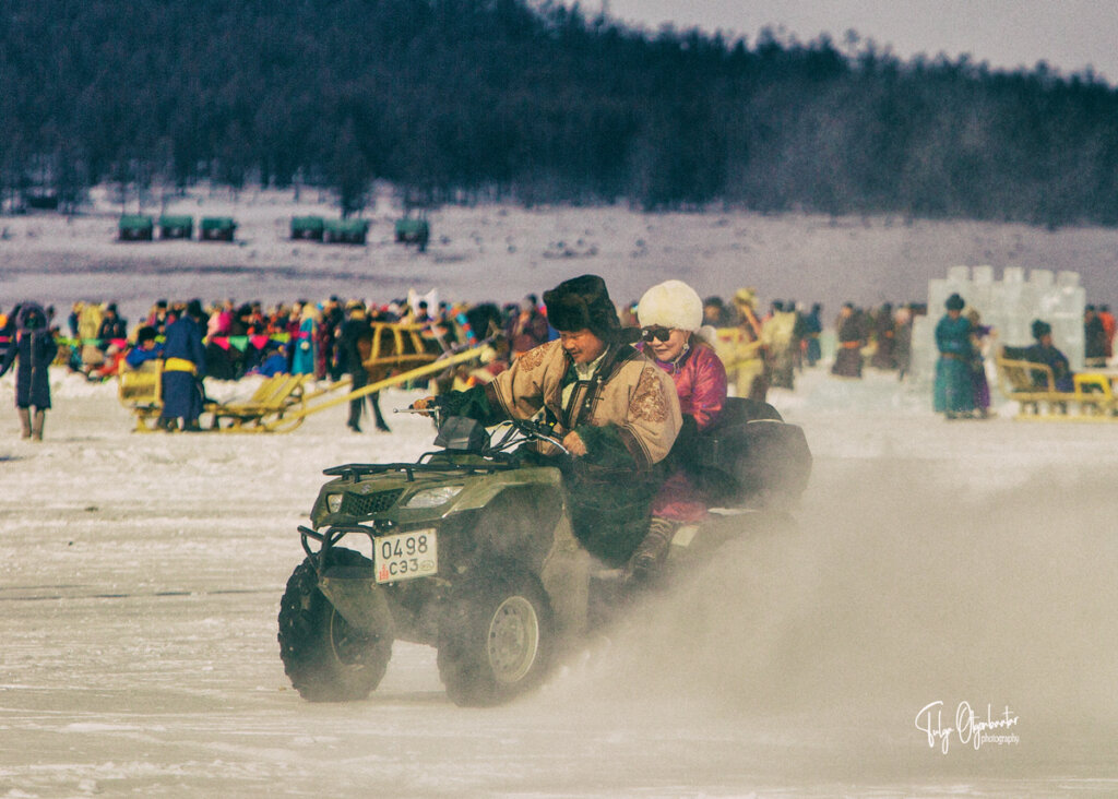 Fun ride Ice festival Mongolia