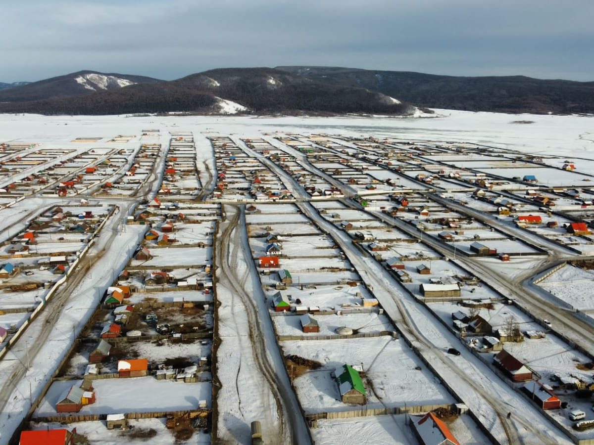 Winter Town in Mongolia
